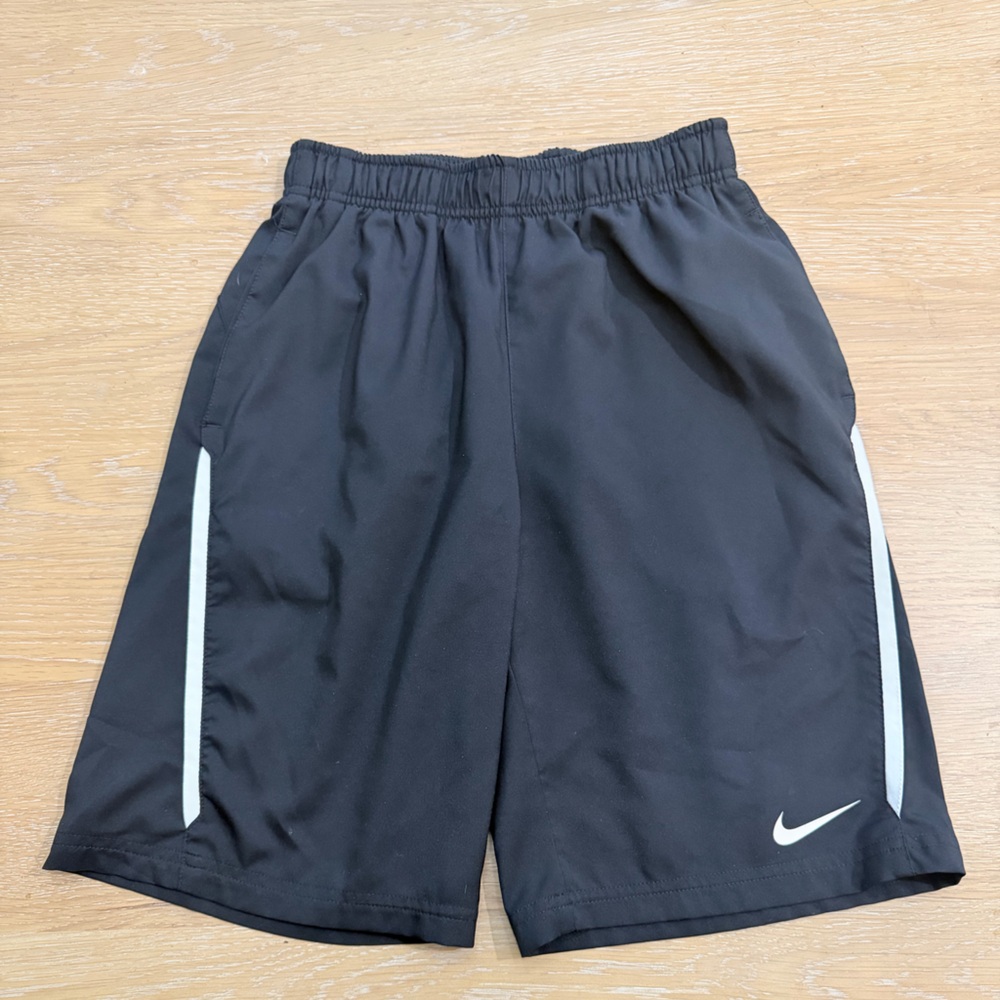 Nike Black Athletic Shorts with White Accents